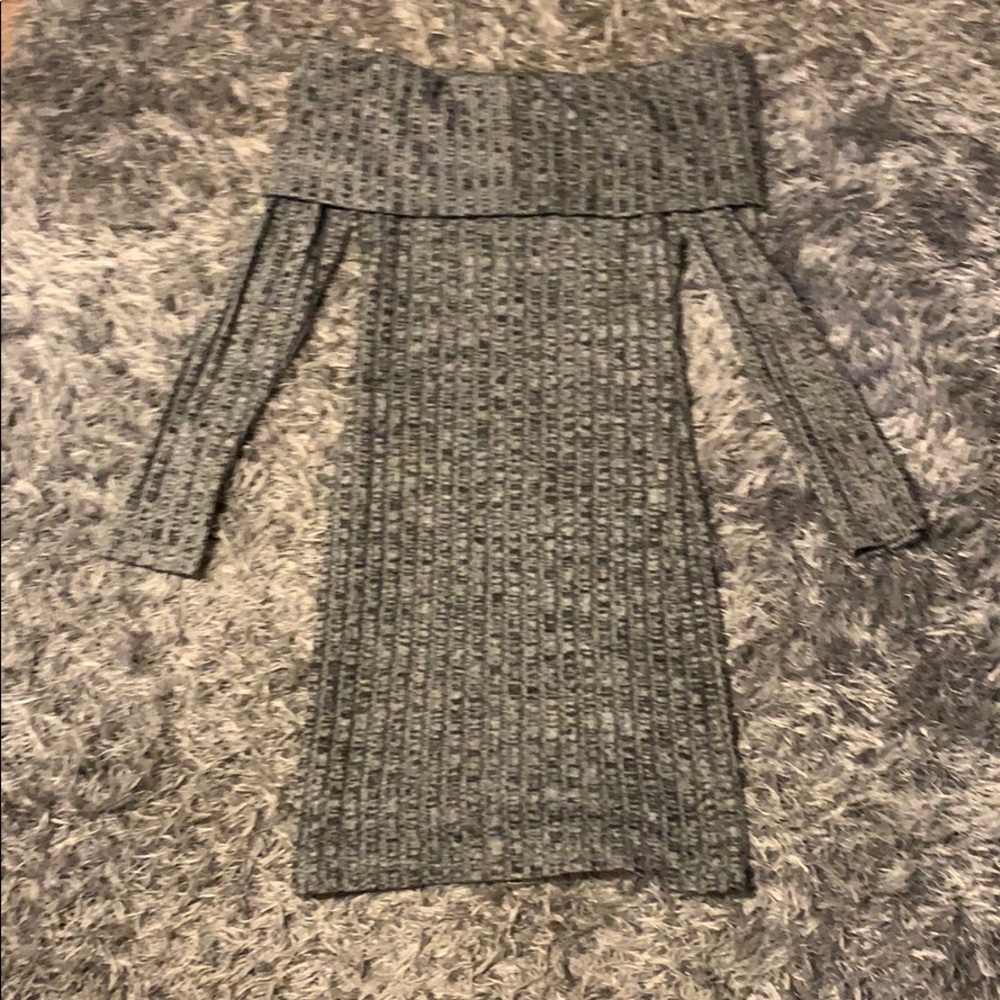 Gray Off the shoulder Dress